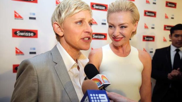 Ellen DeGeneres: praised the bravery of Collins.