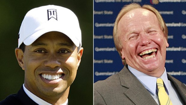 Here, Tiger ... former Queensland premier Peter Beattie has been asked to help lure disgraced golfer Tiger Woods to the sunshine state.
