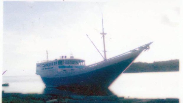 A typical boat used by people smugglers.