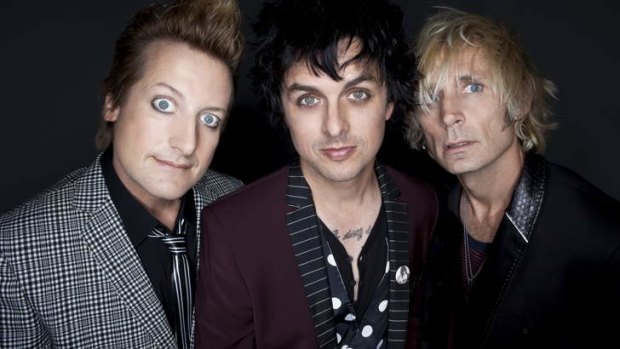 Green Day trio (from left) Tre Cool, Billie Joe Armstrong and Mike Dirnt.