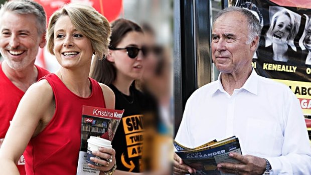 The byelection face-off between former state premier Kristina Keneally and member of parliament John Alexander is proving to be hotly contested.