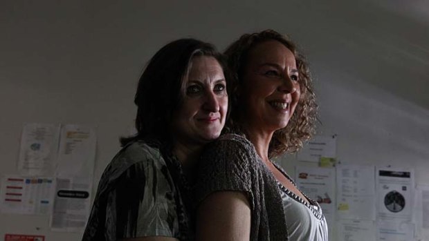 ''I had no choice, so I had to unpack'' ... Sarah Bell and Virginia Alberighi, who both found themselves homeless, at the Womens' and Girls' Emergency Centre.