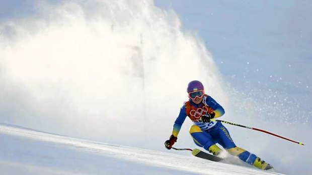 Stand: Ukraine skier Bogdana Matsotska has quit the Games with her coach over the deadly crackdown in Kiev.