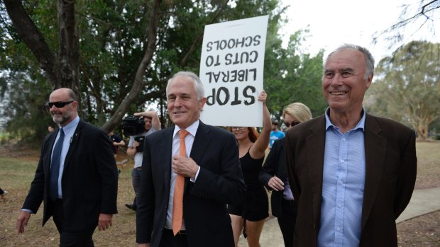 Prime Minister Malcolm Turnbull visited Bennelong Park in Putney with John Alexander on Friday.