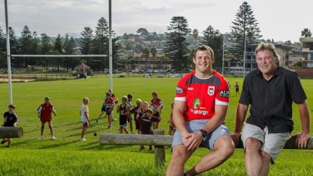 Brett and Steve Morris: Only the second father and son to both score more than 100 tries.