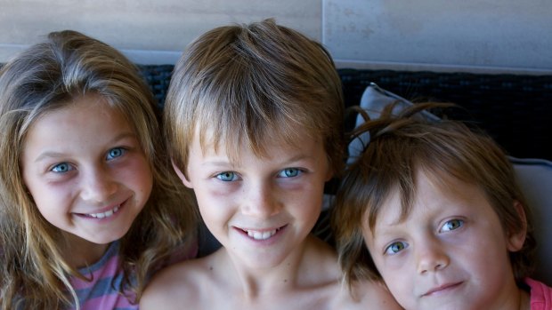The Maslin family released this photo of their children Evie, Mo and Otis. 