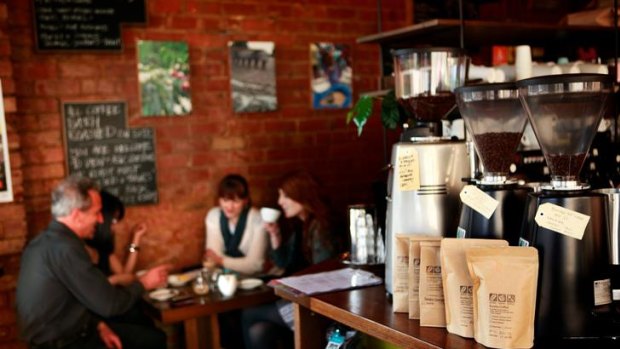 The cafe is a cheery, low-key meeting place for locals who like espresso-based coffees.