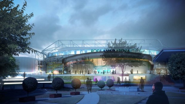 An artist's impression of the renovated Rod Laver Arena.