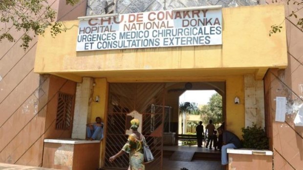 The Donka hospital in Conakry, Guinea which is battling to contain an Ebola epidemic.