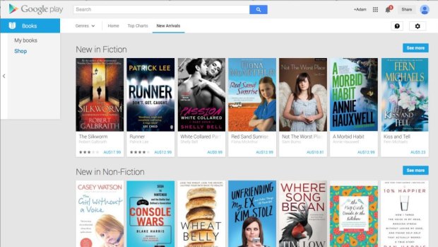 Google Play's e-book store.