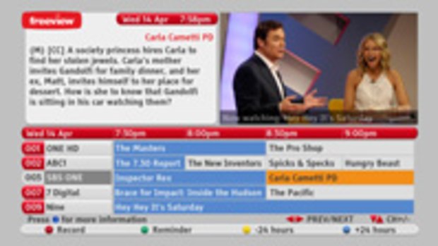 Freeview's new EPG