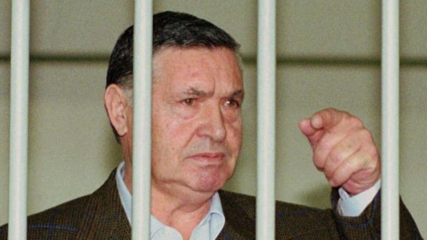 Mafia boss Salvatore Riina during his trial in 1993.