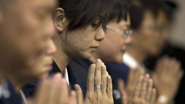 Prayers for the Chinese passengers aboard the missing Malaysia Airlines Flight MH370.