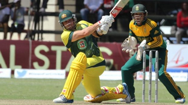 Early hope: Australian batsman Aaron Finch helped set a huge total.