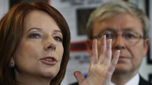 Happy to be deputy ... Julia Gillard has denied she's after Kevin Rudd's job.