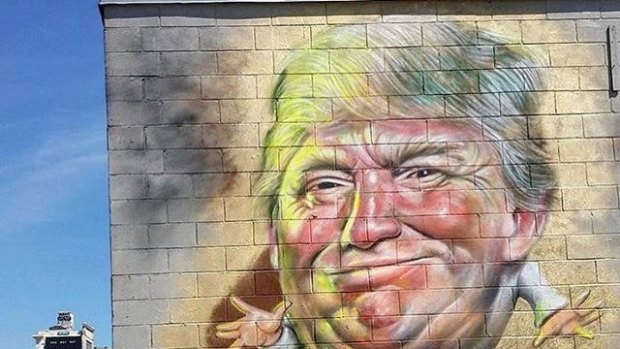 Humpty Trumpty: Donald Trump street art.