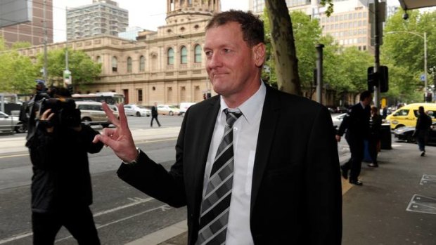 Ricky Nixon arrives at the Melbourne Magistrates Court at an earlier hearing.