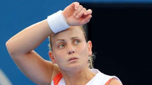 Jelena Dokic sees defeat approaching.