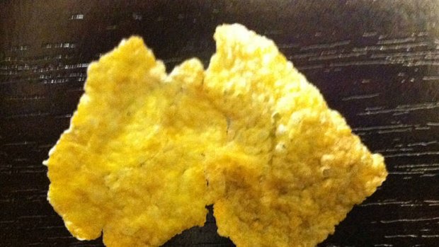 'Tasmania not included' ... The Australia-shaped cornflake for sale on eBay.