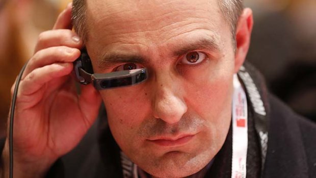 Google Glass rival: The Vuzix M100  hands-free digital display device.