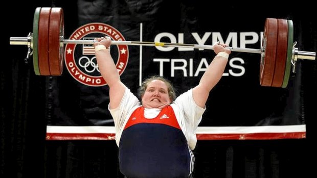 Holley Mangold competes at the 2012 US Olympic trials.