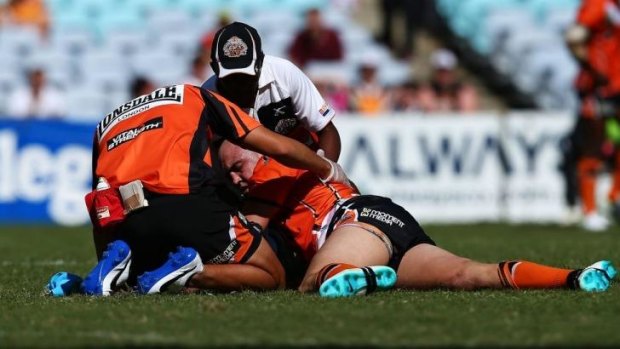 Concussed: Liam Fulton says head knocks are part of being a league player.