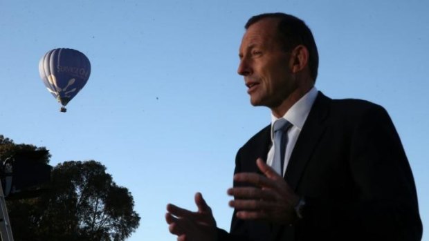 Prime Minister Tony Abbott was confronted by an angry pensioner on national television.