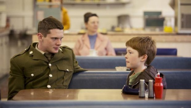 Private Gary Hook (Jack O'Connell) and his brother Darren (Harry Verity) in a scene from <i>'71</i>. 