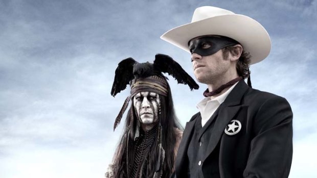 Sneak peek ... Johnny Depp and Armie Hammer in <em>The Lone Ranger</em>.