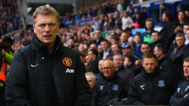 Swansong: David Moyes received a hostile reception on his return to Goodison Park on Sunday. It proved to be his last match in charge of Manchester United. 