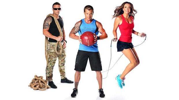 <em>The Biggest Loser</em> trainers: Steve "the Commando" Willis, Shannan Ponton and  Michelle Bridges.