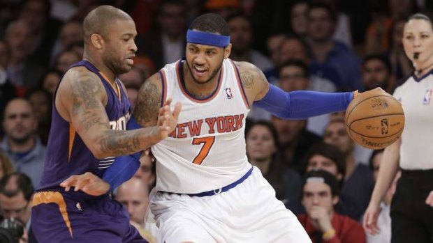 In demand: New York Knicks forward Carmelo Anthony.