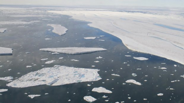 Canada's far north  Ward Hunt Ice Shelf  is cracking into chunks. PICTURE: AP