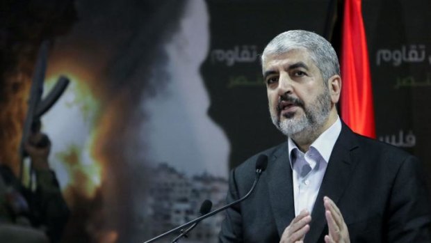 Hamas political leader Khaled Meshal in the Qatari capital Doha.