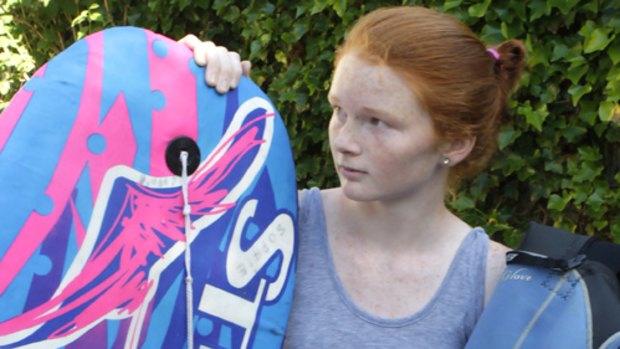 Lydia Ward .. .fought off a shark with her bodyboard.