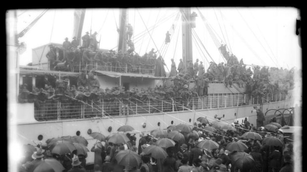 A central narrative ... troops leaving for Gallipoli in 1915.