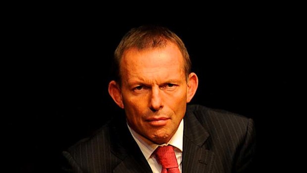 Leader of the opposition Tony Abbott.