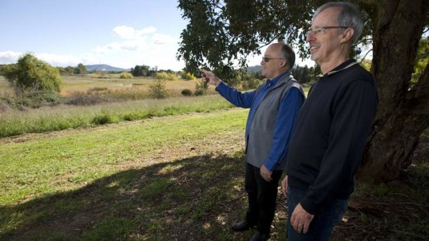 Jerrabomberra Wetlands natural and cultural history researcher Mark Butz and Chair of Jerrabomberra Wetlands management committee Warren Nicholls look forward to celebrating the 50th anniversary of the wetlands.