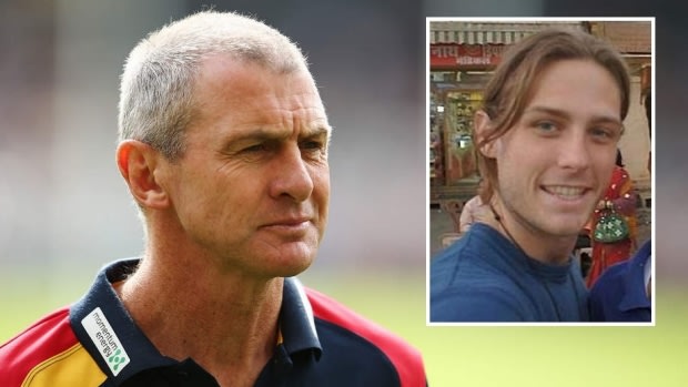 Adelaide coach Phil Walsh and his son Cy.