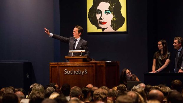 Art goes to auction at Sotheby's.