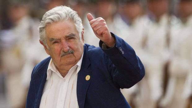Thumbs up for cloned plants: Uruguay President Jose Mujica.