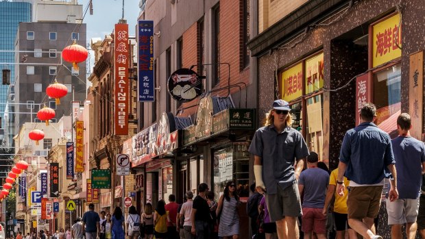 Chinatown is where you can find the highest density of eateries in Melbourne.