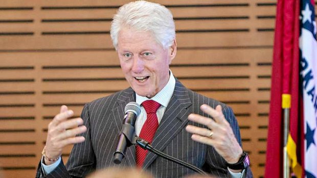 Bill Clinton speaks at the Oscar de la Renta: American Icon reception earlier this month.