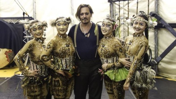 Johnny Depp and Amber Heard attended Cirque du Soleil's Totem on Saturday night.