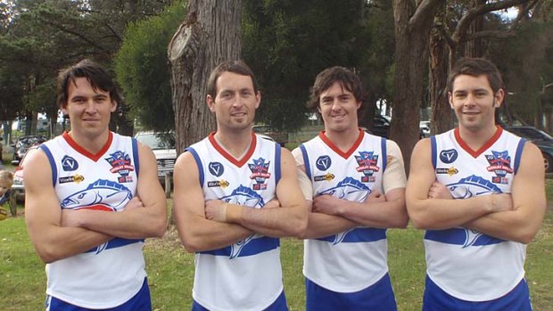 Big fish: The Limb brothers (from left) Tom, Michael, Blake and Matt, have been a driving force behind Queenscliff's resurgence.