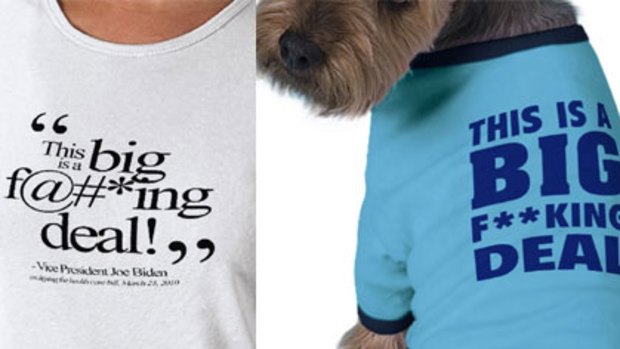 Some of the merchandise inspired by Biden's gaffe.