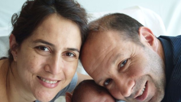 Global equation ... Canadian mum Maria-Jose Poblete plus French father Christophe Ferreira equals Chilean baby Mateo.