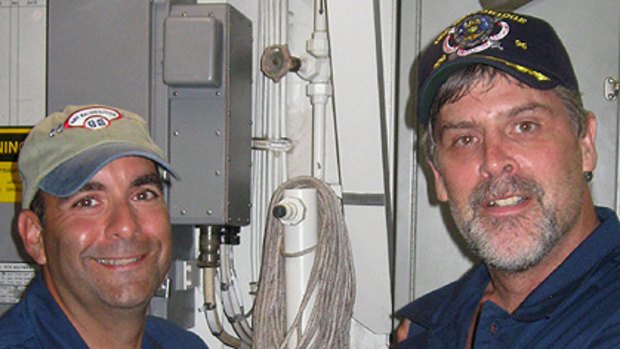 US Navy Commander Frank Castellano (left), who led the force that freed Captain Richard Phillips (right).