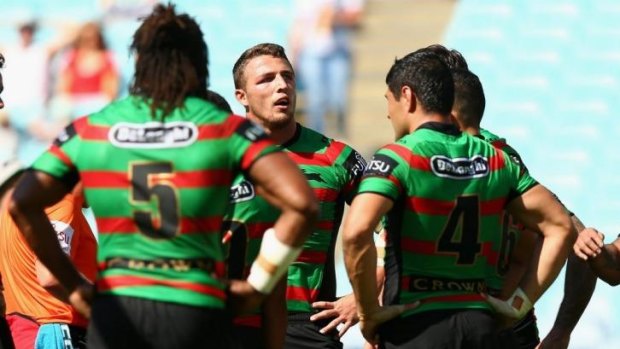 Under pressure: Souths forward Sam Burgess will be expected to lift the Bunnies in his final season at the club before taking up a lucrative deal with English rugby.