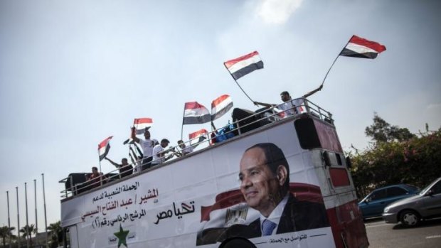 Supporters of Egyptian ex-army chief and leading presidential candidate Abdel Fattah al-Sisi.